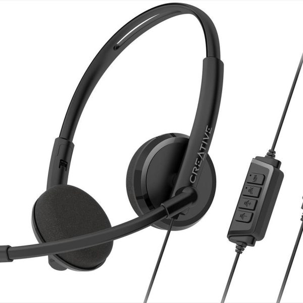 HEADPHONES CREATIVE HS-220 USB w/Noise-cancelling Mic, Inline Remote, 51EF1070AA001