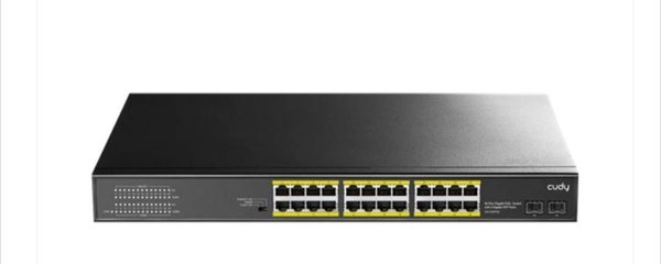 NET Switch POE+ CUDY 24-port 10/100/1000, 2x UPLINK SFP, 2x Uplink GbE, GS1028PS2, 300W, Metal Rack-Mount