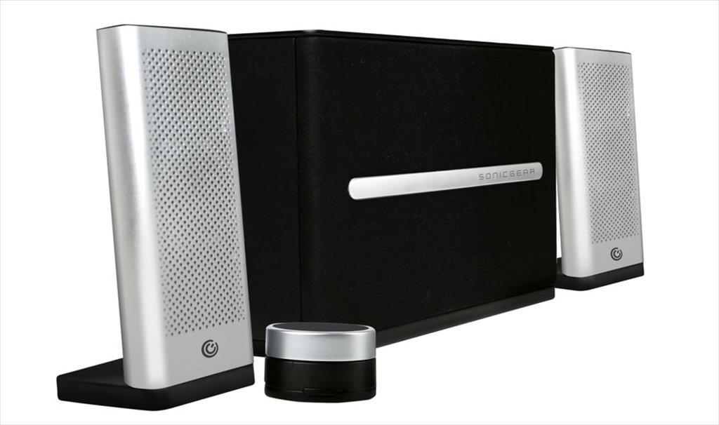 SPEAKERS 2.1 SONICGEAR SPACE 7 Gun Metal 2.1 USB Music Playback,(46W) AUX/Bluetooth  4.2,FM Radio - Image 2
