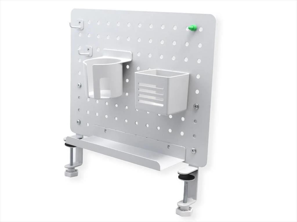 GAMING DESK CLAMP MOUNT PEGBOARD, (3x Pin Magnet, 1x Cup Holder, 2x Hook, 2x Gaming Controller Hook, 1x Headphone Hook), WHITE, 17.99.0098-4 - Image 4
