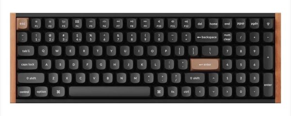 KEYBOARD WIRELESS MECHANICAL KEYCHRON K4 HE Special Edition, HS, RGB LED, Full Size, Gateron Double-Rail Magnetic Switch, OSA PBT, Black, K4H-F1