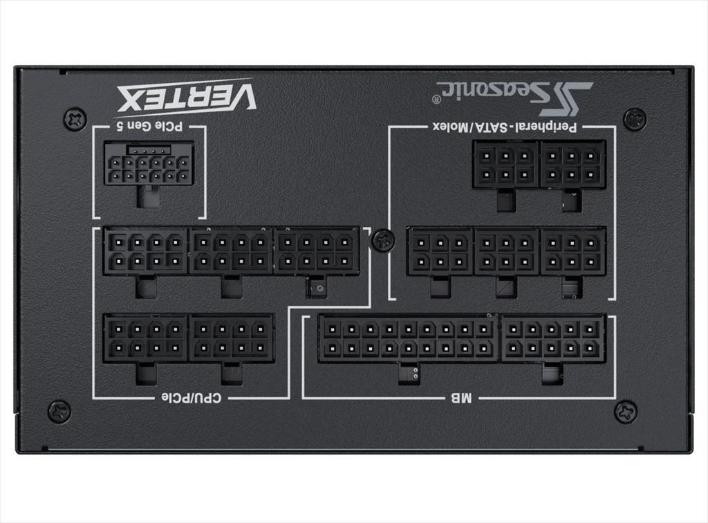 PSU 850W SEASONIC VERTEX GX-850 w/PCIE 5.0 80+ GOLD , Fully Modular, BLACK - Image 4