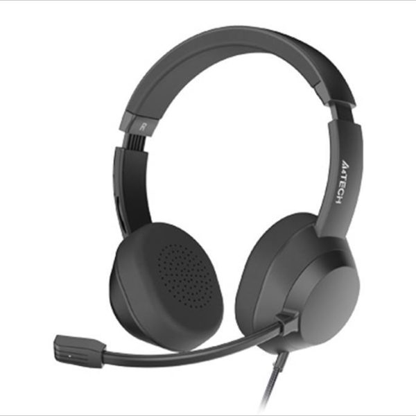 HEADPHONES A4TECH Fstyler FH150U USB-A, microphone, volume control, Black