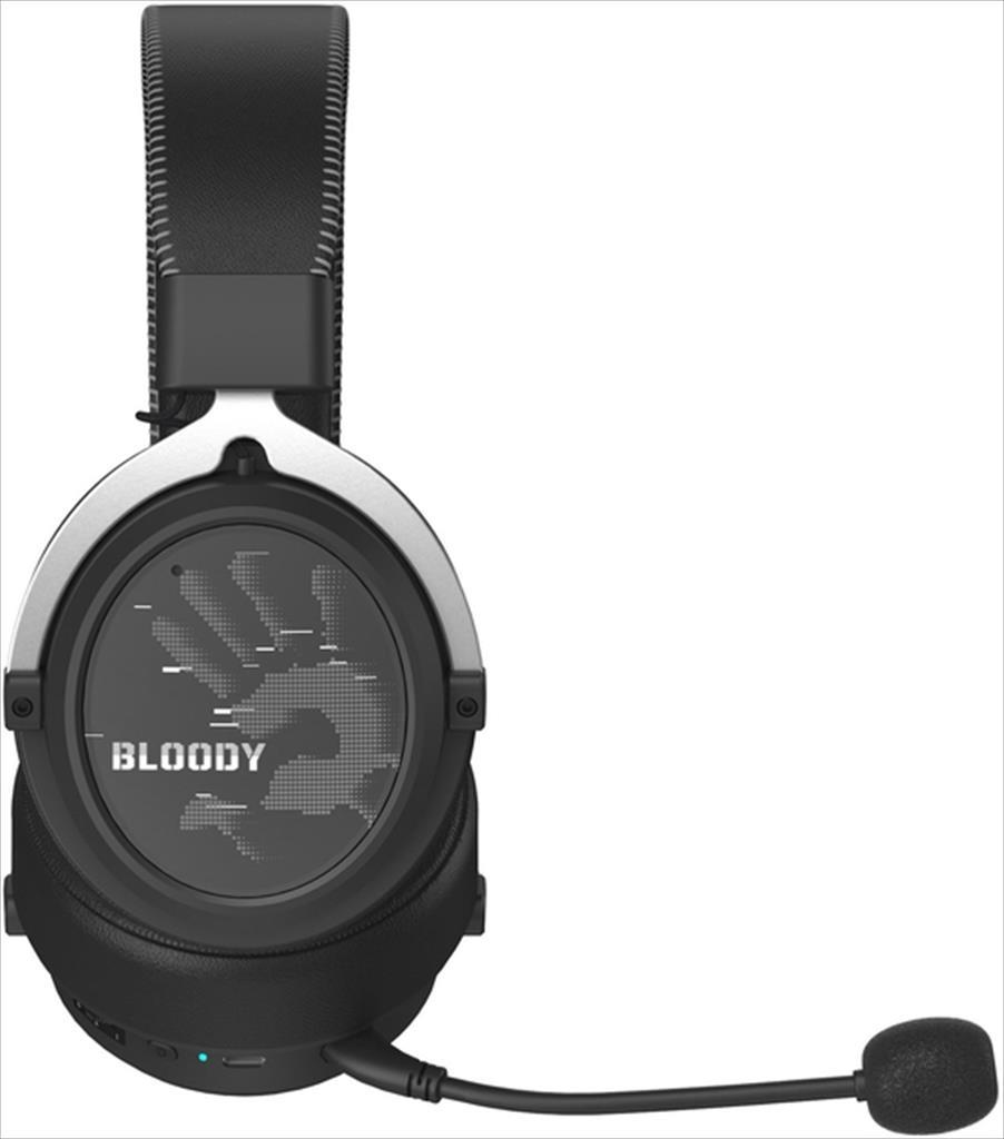 HEADPHONES WIRELESS A4TECH MR590 Bloody Gaming, Detachable mic, RGB, 3.5mm/2.4G,BT 5.3 w/Extension Dock, Sports Black - Image 5