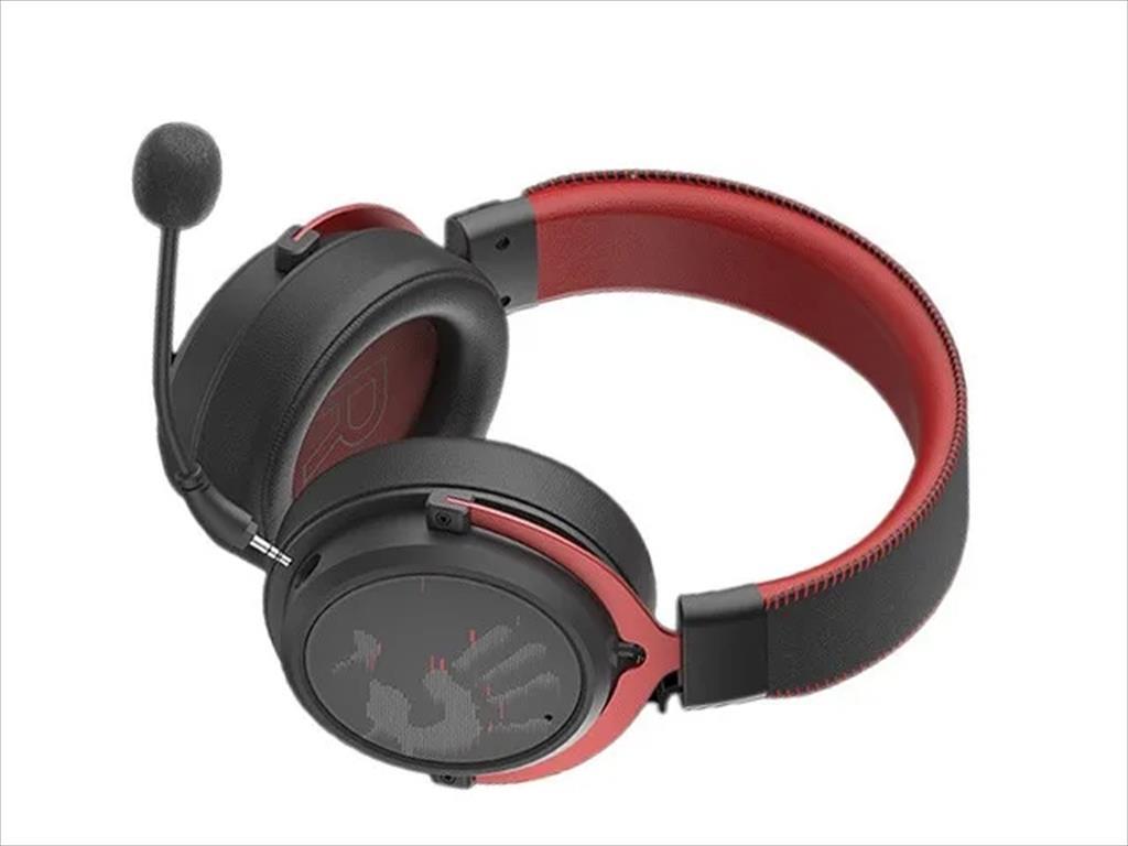 HEADPHONES WIRELESS A4TECH MR590 Bloody Gaming, Detachable mic, RGB, 3.5mm/2.4G,BT 5.3 w/Extension Dock, Sports Red - Image 4