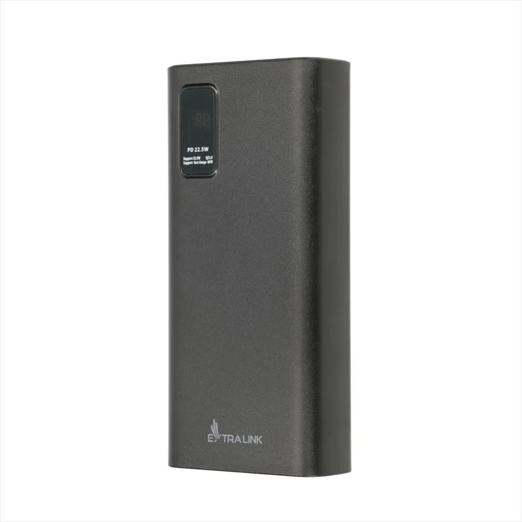POWER BANK EXTRALINK EPB-068 20000mAh (22.5W Fast charge) w/digital display Dual input (Micro-USB, USB-C) /output( 2x USB-A, USB-C), Black - Image 2
