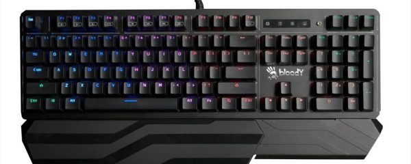 KEYBOARD MECHANICAL A4TECH Bloody Gaming B975 LK Optic brown switches RGB w/Detachable Wrist Rest , Black