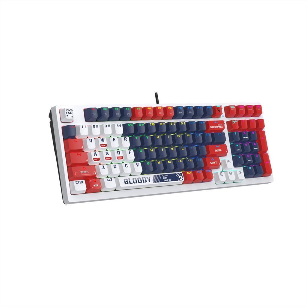 KEYBOARD MECHANICAL A4TECH Bloody S98 SPORT, Hot-swappable, BLMS RED PLUS Switch, RGB Backlit, Sports Navy - Image 2