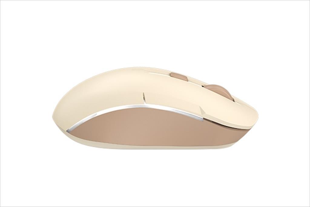 MOUSE WIRELESS USB A4TECH FSTYLER FB26CS Air2 Silent, w/Bluetooth (3 device), Cafe Latte - Image 3