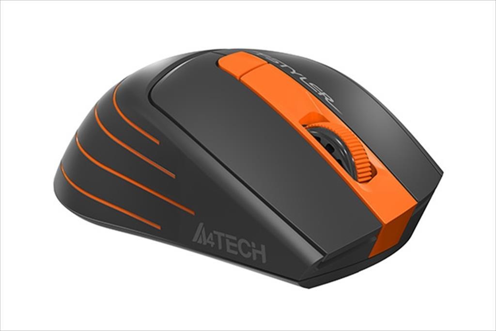 MOUSE WIRELESS USB A4TECH FSTYLER FG30S Silent, Orange - Image 5