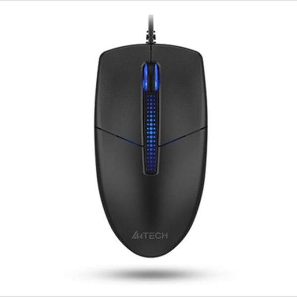 MOUSE WIRED USB A4TECH N-530S Silent, LED Illumination, Black