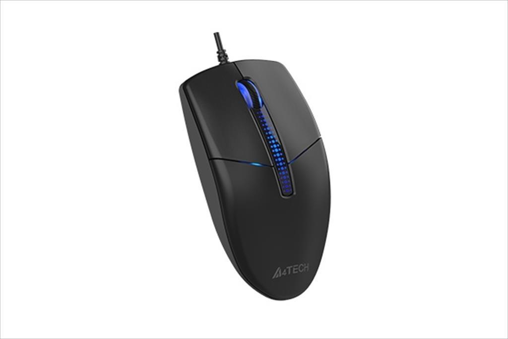MOUSE WIRED USB A4TECH N-530S Silent, LED Illumination, Black - Image 4