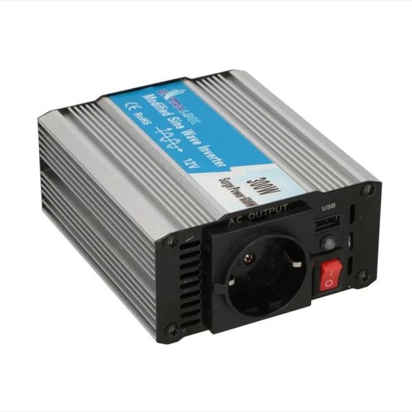CAR POWER VOLTAGE CONVERTER EXTRALINK OPIM-300W 12V>230V 300W/600W, w/USB ,EX.18037