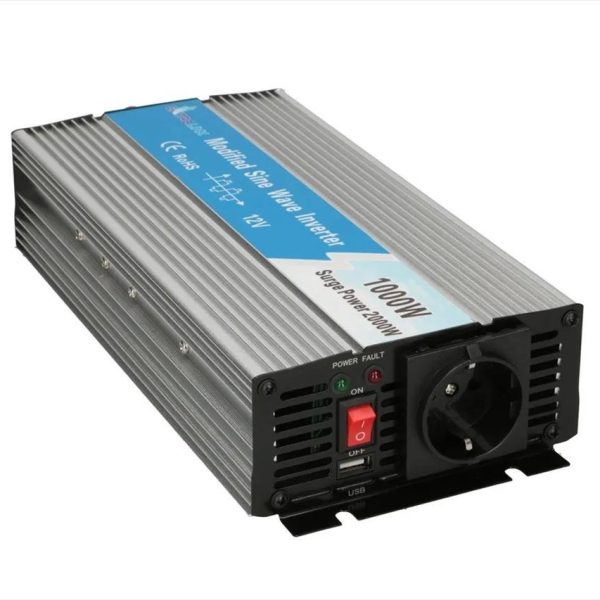CAR POWER VOLTAGE CONVERTER EXTRALINK OPIM-1000W 12V>230V 1000W/2000W, w/USB ,EX.18136