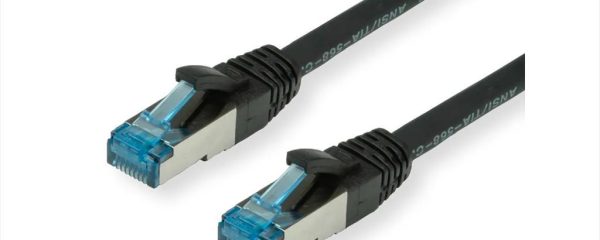 CABLES NET PATCH S/FTP CAT6A 0.3m black (PiMF) Secomp, 21.99.1964-100