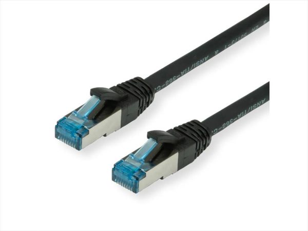 Cables net patch s/ftp cat6a 0.3m black (pimf) secomp, 21.99.1964-100