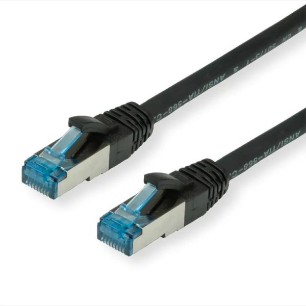 CABLES NET PATCH S/FTP CAT6A 0.3m black (PiMF) Secomp, 21.99.1964-100