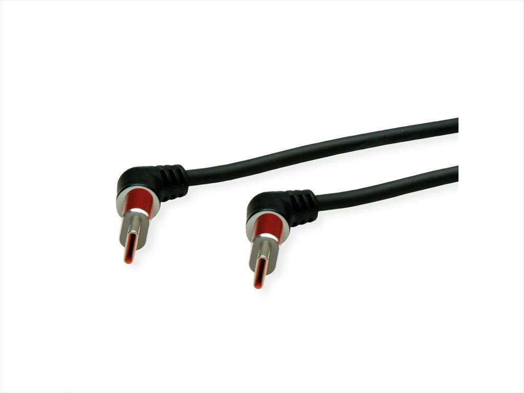 CABLES USB TYPE-C TO TYPE-C 2M ROLINE 360° Rotation 60W, Black/Red, 11.02.8348-10 - Image 4