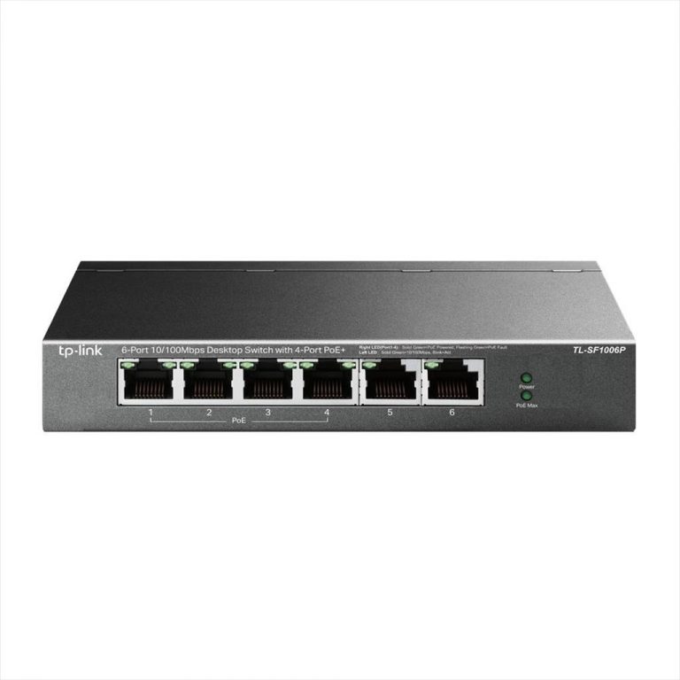 NET Switch TP-Link 6-port 10/100 w/4-Port PoE+, TL-SF1006P