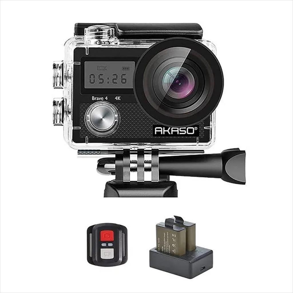 ACTION CAMERA AKASO BRAVE 4, 4K WIFI, 2'' IPS Screen, Waterproof, Black, SYA0004-BK1 - Image 2