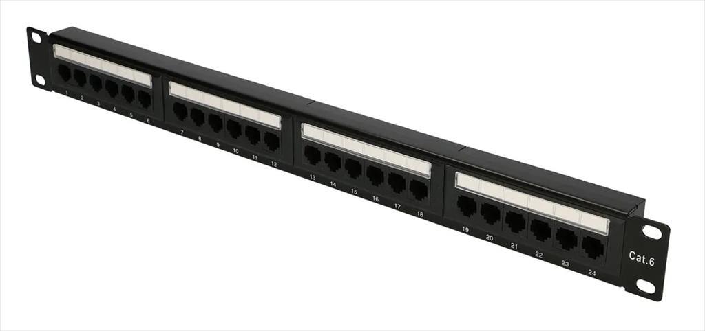 NET PATCH PANEL EXTRALINK 24 PORT 19" CAT6 UTP BLACK, EX.9816 - Image 2