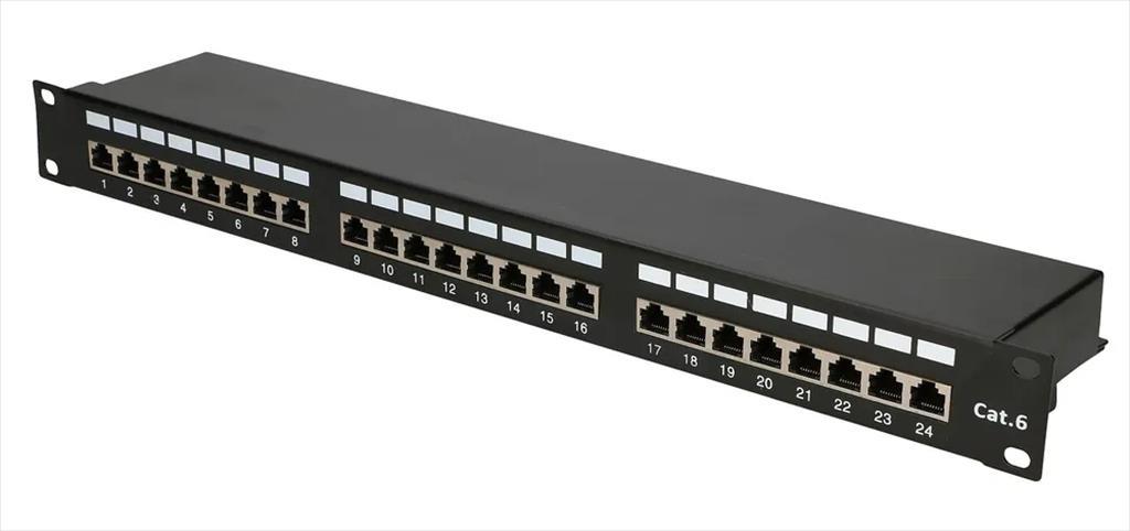 NET PATCH PANEL EXTRALINK 24 PORT 19" CAT6 STP BLACK, EX.9830 - Image 2
