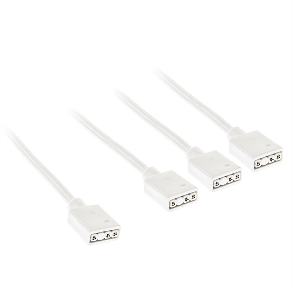 CONVERTOR EXTENSION/SPLITTER CABLE FOR 5V 3-pin ARGB ACCESSORIES 1-3 (30cm) KOLINK WHITE