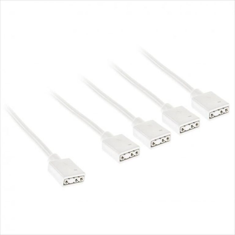 CONVERTOR EXTENSION/SPLITTER CABLE FOR 5V 3-pin ARGB ACCESSORIES 1-4 (30cm) KOLINK WHITE