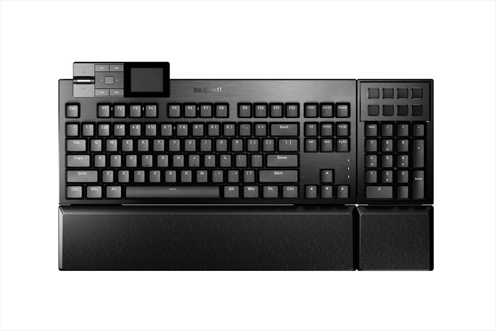 KEYBOARD MECHANICAL BE QUIET! DARK MOUNT SILENT MODULAR (hot-swappable numpad & media dock), Tactile switch HS, 8 customizable Display Keys, ARGB, Black, BT002US - Image 2