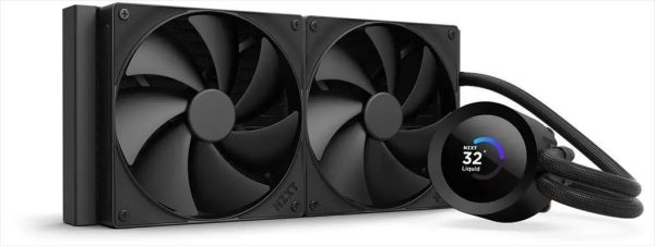 Coolers cpu aio nzxt kraken plus 280, 2x140mm f140p fans, w/1.54" lcd display, rl-kn280-b2, matte black