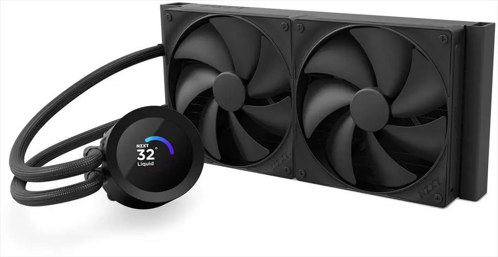 COOLERS CPU AIO NZXT Kraken Plus 280, 2x140mm F140P fans, w/1.54" LCD display, RL-KN280-B2, matte black - Image 2