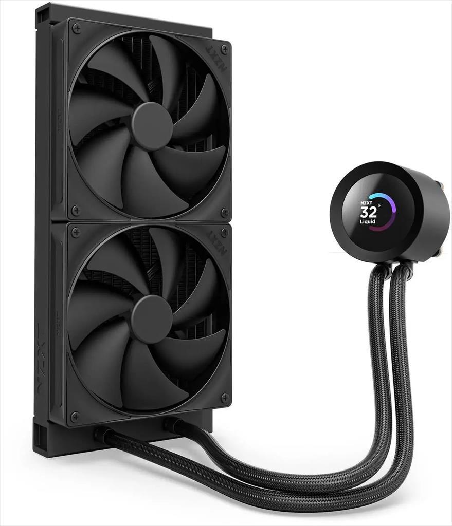 COOLERS CPU AIO NZXT Kraken Plus 280, 2x140mm F140P fans, w/1.54" LCD display, RL-KN280-B2, matte black - Image 3