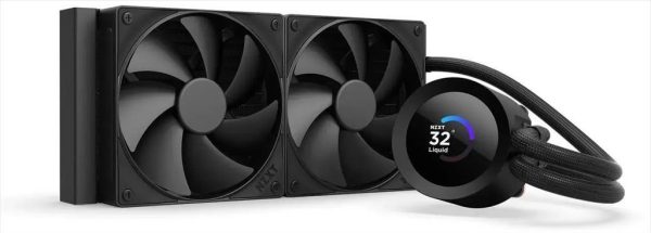 Coolers cpu aio nzxt kraken plus 240, 2x120mm f140p fans, w/1.54" lcd display, rl-kn240-b2, matte black