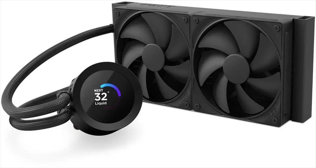 COOLERS CPU AIO NZXT Kraken Plus 240, 2x120mm F140P fans, w/1.54" LCD display, RL-KN240-B2, matte black - Image 2
