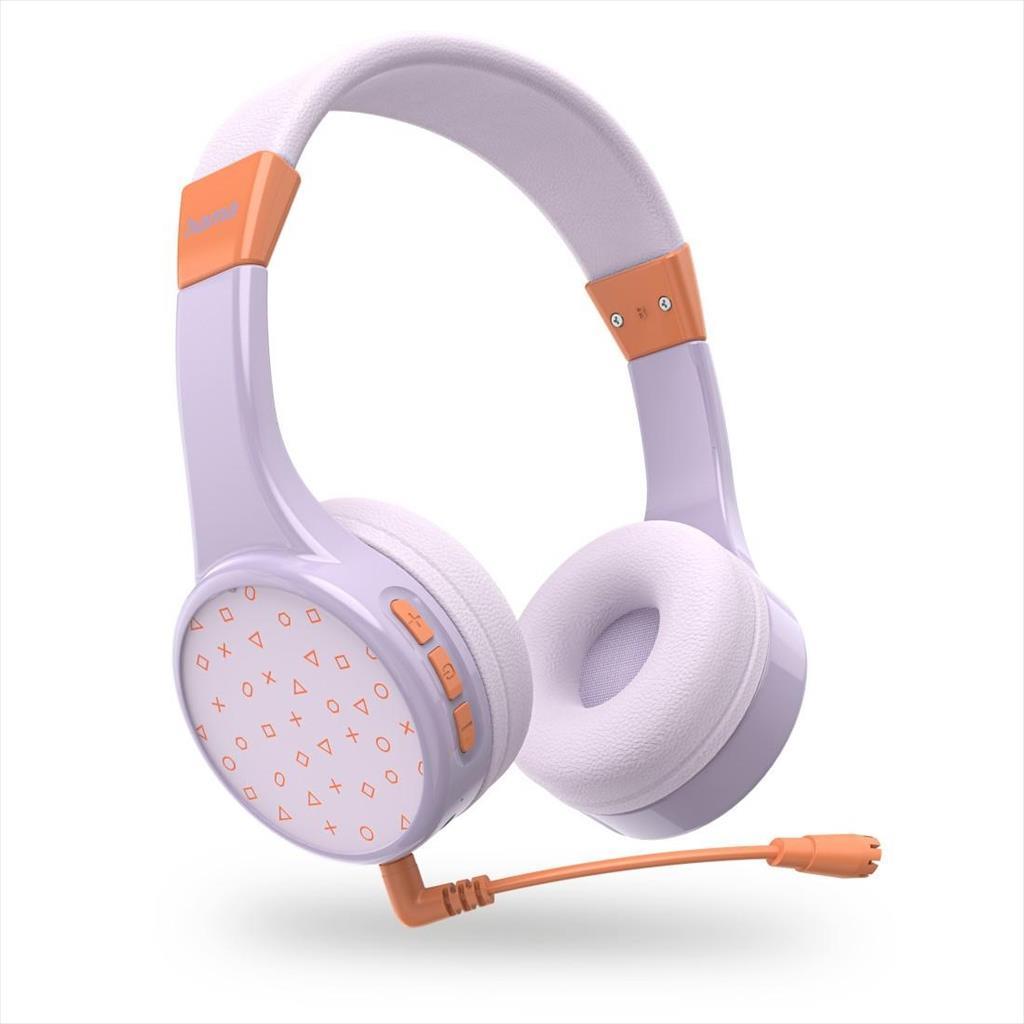 HEADPHONES WIRELESS HAMA Bluetooth "TEENS GUARD II", Orange/Purple, w/detachable microphone, 184183 - Image 2