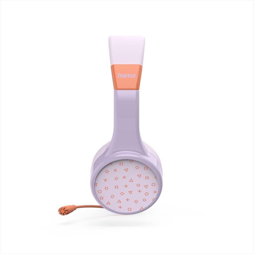HEADPHONES WIRELESS HAMA Bluetooth "TEENS GUARD II", Orange/Purple, w/detachable microphone, 184183 - Image 3