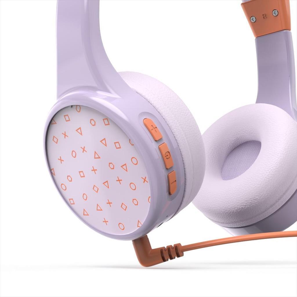 HEADPHONES WIRELESS HAMA Bluetooth "TEENS GUARD II", Orange/Purple, w/detachable microphone, 184183 - Image 5