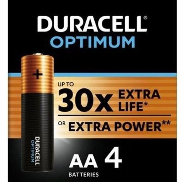 Battery DURACELL OPTIMUM ALKALINE, 4xAA, 1.5V, LR6