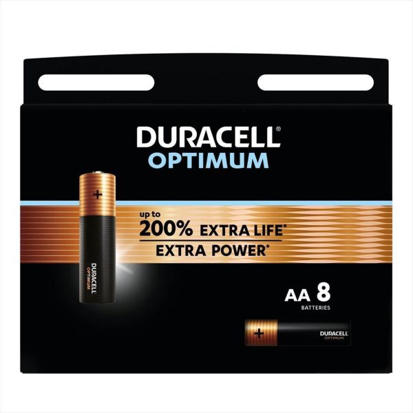 Battery DURACELL OPTIMUM ALKALINE, 8xAA, 1.5V, LR6