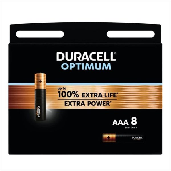 Battery DURACELL OPTIMUM MX2400 ALKALINE, 8xAAA, 1.5V, LR03