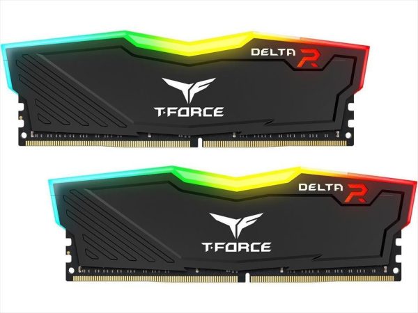 Ram ddr4 16gb(2x8gb) 3200mhz cl16 team group t-force delta rgb, tf3d416g3200hc16fdc01 black