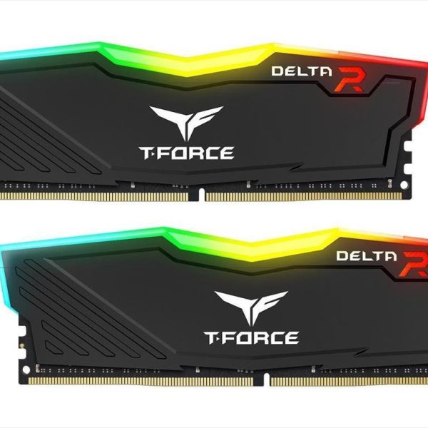 RAM DDR4 16GB(2x8GB) 3200MHz CL16 TEAM GROUP T-FORCE DELTA RGB, TF3D416G3200HC16FDC01 black