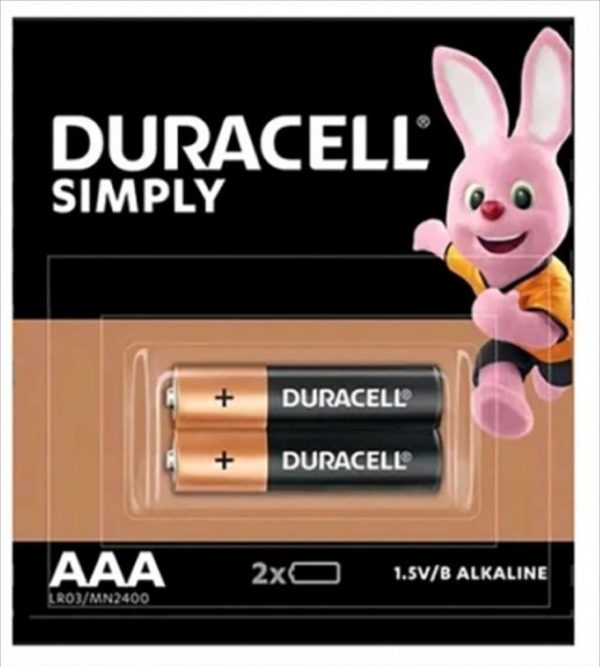 Battery duracell basic alkaline, 2xaaa, 1.5v, lr03