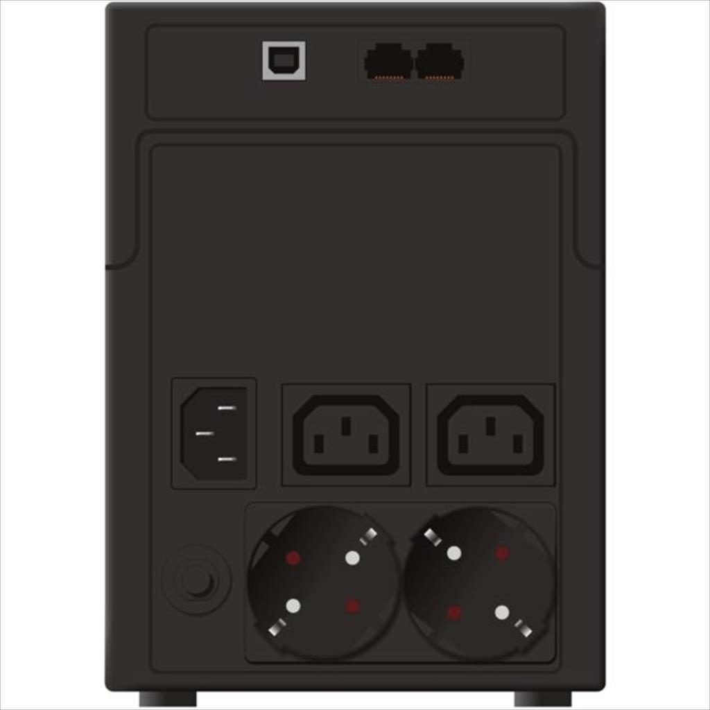 UPS 1200VA/600W POWERWALKER BASIC VI 1200 SHL, 2xSHUKO, USB - Image 3