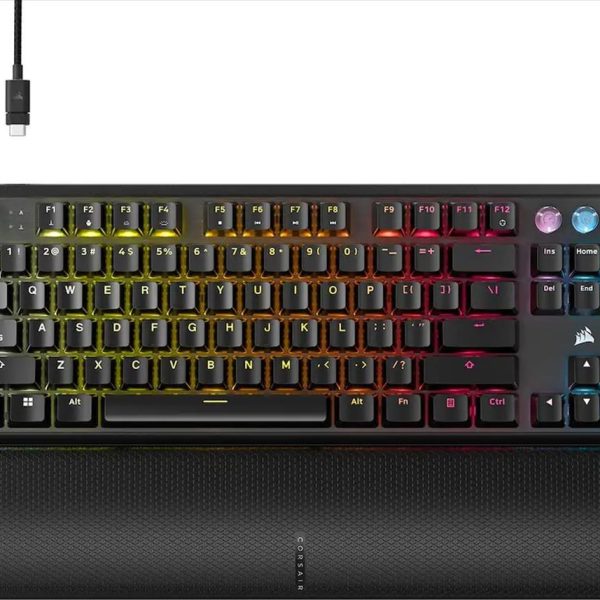 KEYBOARD MECHANICAL CORSAIR K70 PRO TKL RGB, MGX HYPERDRIV– MAGNETIC, Black,  CH-911911G-NA