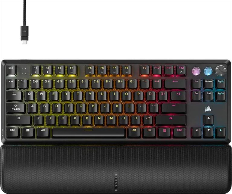 KEYBOARD MECHANICAL CORSAIR K70 PRO TKL RGB, MGX HYPERDRIV– MAGNETIC, Black,  CH-911911G-NA