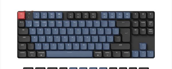 KEYBOARD MECHANICAL KEYCHRON K1 PRO UK QMK/VIA RGB LED TKL HS LP Gateron Red switch Multi-Device (Wired+Bluetooth), Black, K1P-H1-UK