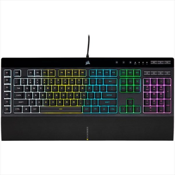 KEYBOARD MECHANICAL CORSAIR K55 PRO RGB, Rubber Dome SWITCHES, Black, CH-9226765-NA