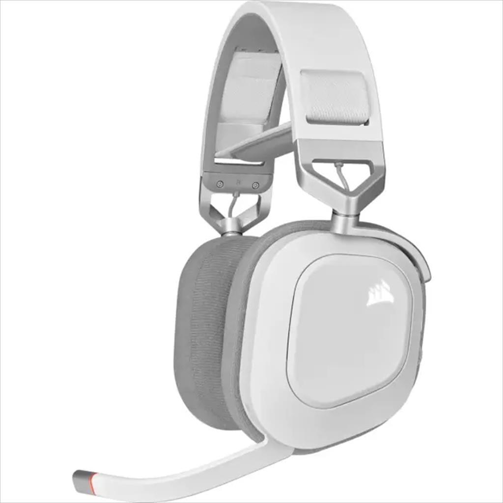HEADPHONES CORSAIR Gaming-Headset HS80 Wireless RGB w/microphone, White, CA-9011236-EU - Image 2