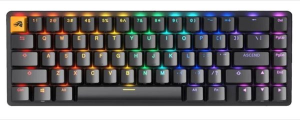 KEYBOARD MECHANICAL GLORIOUS TKL GMMK 2 RGB 65% Hot Swappable Fox Linear Switches, Black, GLO-GMMK2-65-FOX-B